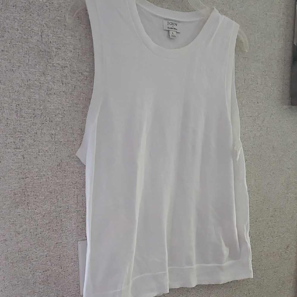 J. Crew Cream Sleeveless Muscle Tank